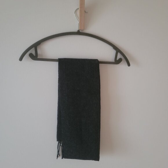 Black / Dark Grey Wool Scarf by Muji - Picture 3 of 3